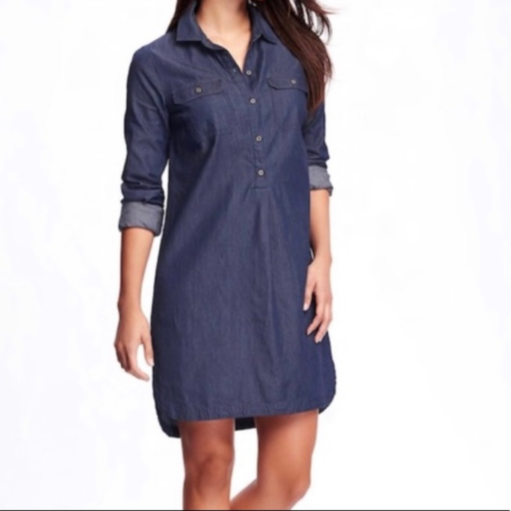 Old navy blue denim dress